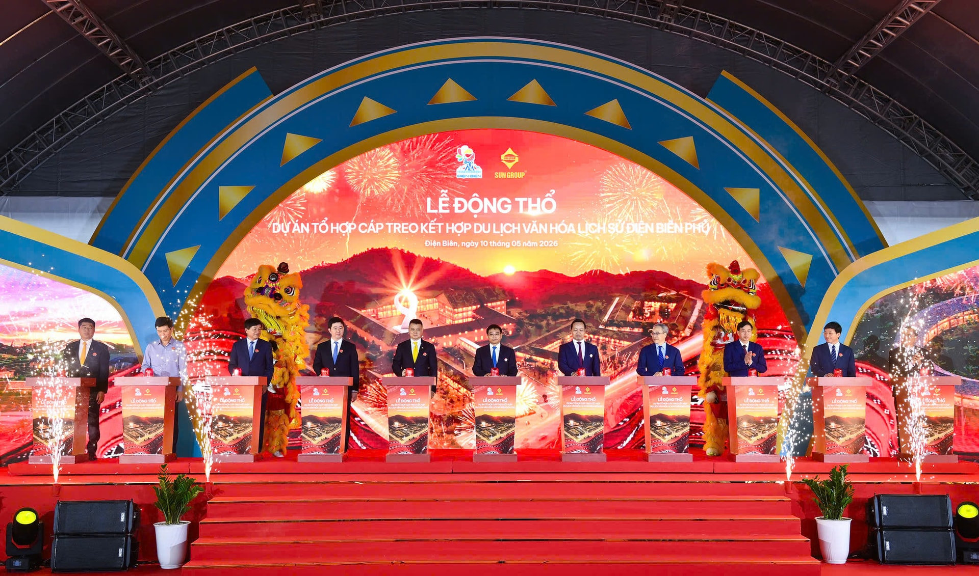 Phó Thủ tướng Nguyễn Văn Thắng tham dự Lễ Động thổ dự án cáp treo tại tỉnh Điện Biên