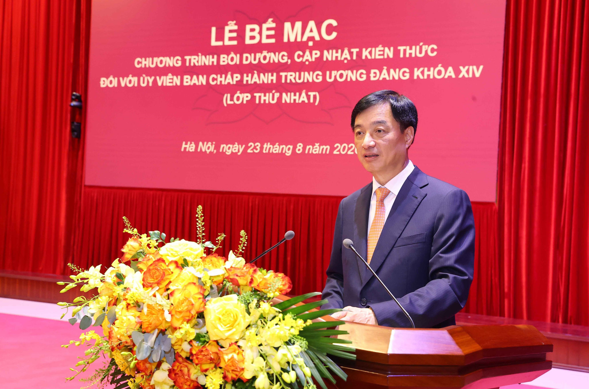 Ủy viên Bộ Chính trị, Bí thư Trung ương Đảng, Trưởng Ban Tổ chức Trung ương Nguyễn Duy Ngọc phát biểu bế mạc_ ẢnhTTXVN