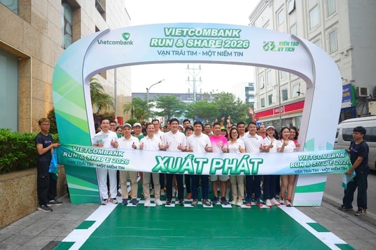 Vietcombank phát động Giải chạy “Vietcombank Run & Share 2026: Vạn trái tim - Một niềm tin”, hướng tới mục tiêu gây quỹ 11 tỷ đồng hỗ trợ học sinh, sinh viên