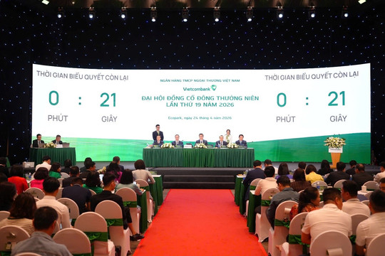 Đại hội đồng cổ đông Vietcombank 2026: Thông qua kế hoạch phát hành hơn 1 tỷ cổ phiếu, để ngỏ cơ hội hiện diện tại Trung tâm tài chính quốc tế Việt Nam