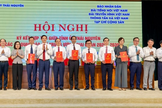 Thái Nguyên ký kết chương trình hợp tác với 5 cơ quan báo chí Trung ương: Tạo động lực truyền thông mới cho giai đoạn 2026 - 2030