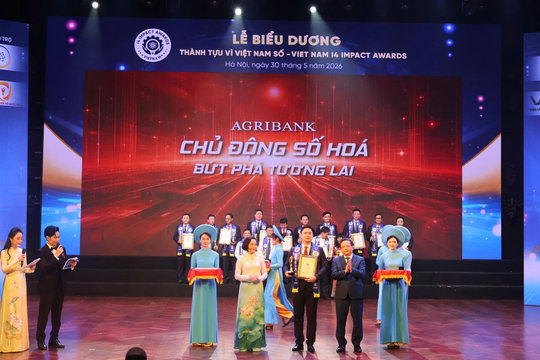 Agribank được vinh danh Thành tựu tác động vì Việt Nam số 2026