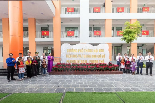 Khánh thành Trường Phổ thông nội trú Tiểu học và Trung học cơ sở Petrovietnam - Phong Thổ