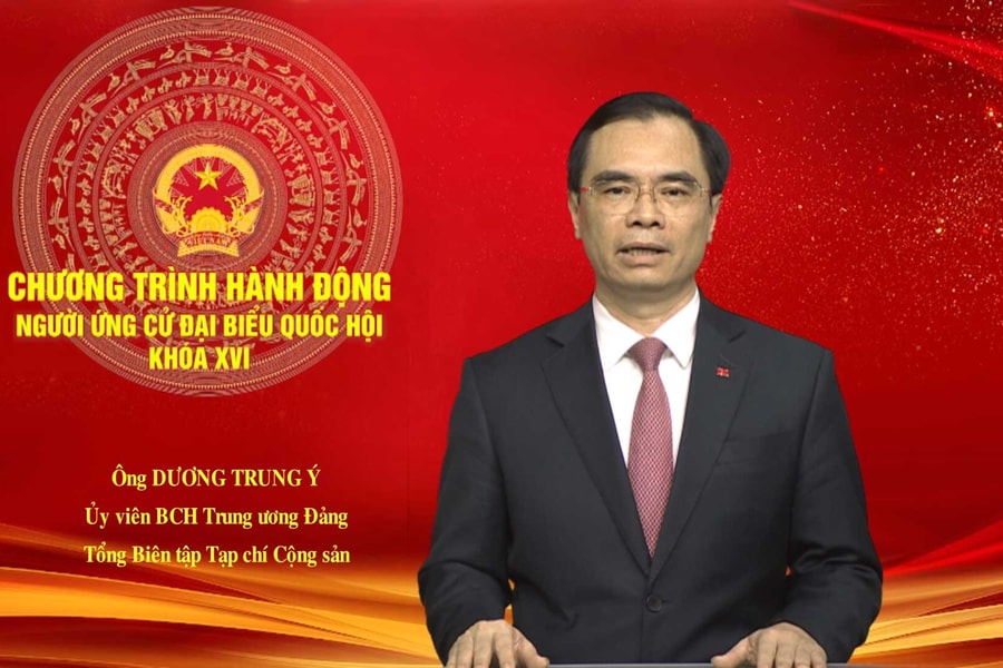 Chương trình hành động của ứng cử viên Đại biểu Quốc hội Dương Trung Ý, Tổng Biên tập Tạp chí Cộng sản