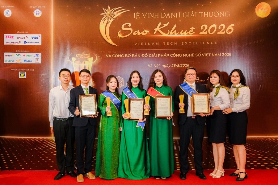 4 giải pháp số của Vietcombank được vinh danh tại Giải thưởng Sao Khuê 2026