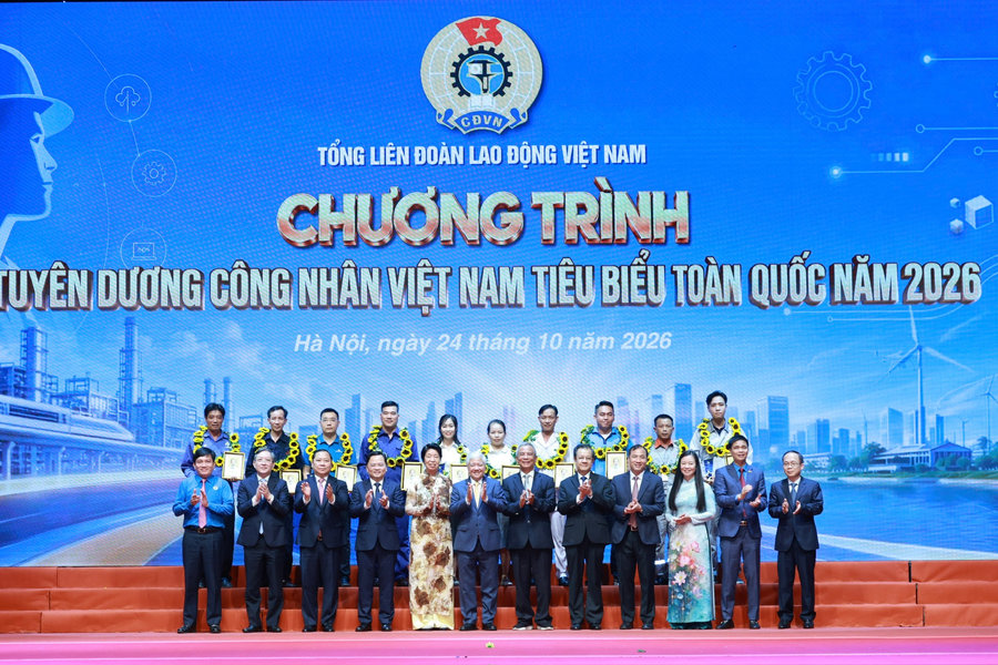 Tuyên dương 10 công nhân Việt Nam tiêu biểu toàn quốc năm 2026: Lan tỏa khát vọng lao động, sáng tạo trong kỷ nguyên mới